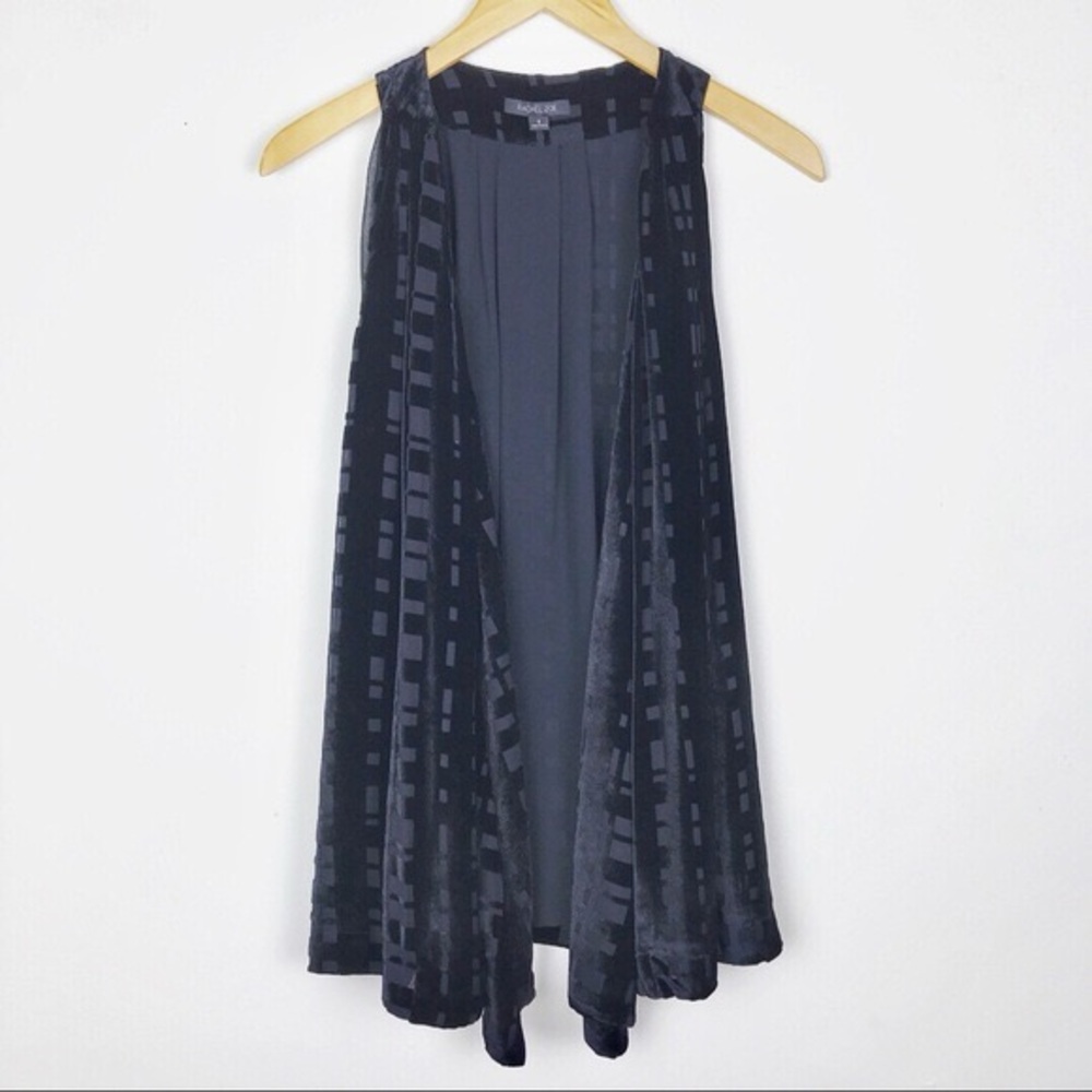 Rachel Zoe Black and Gray Sleeveless Top